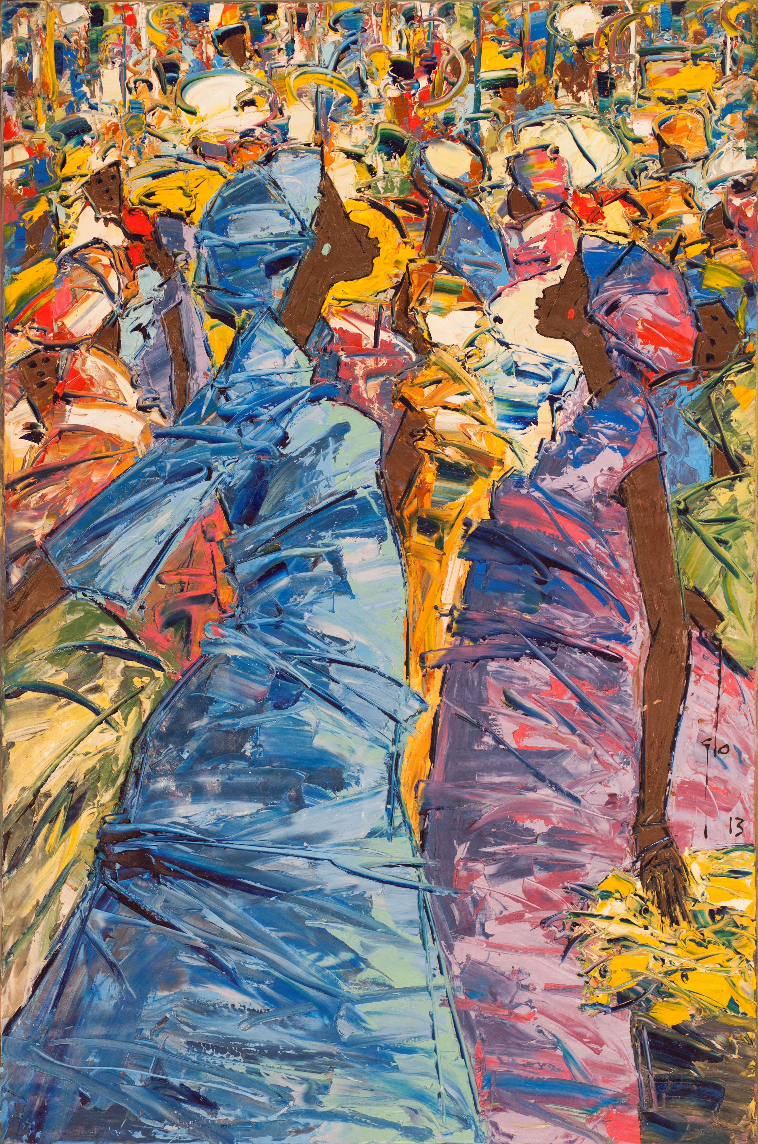 Ablade Glover, Market Profile (2013) Oil on canvas